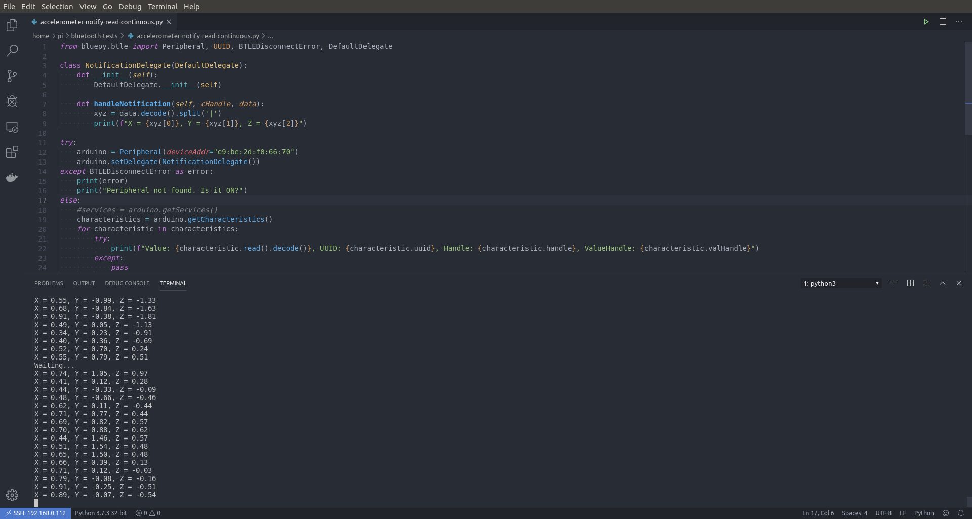 WorkingPythonBTLE